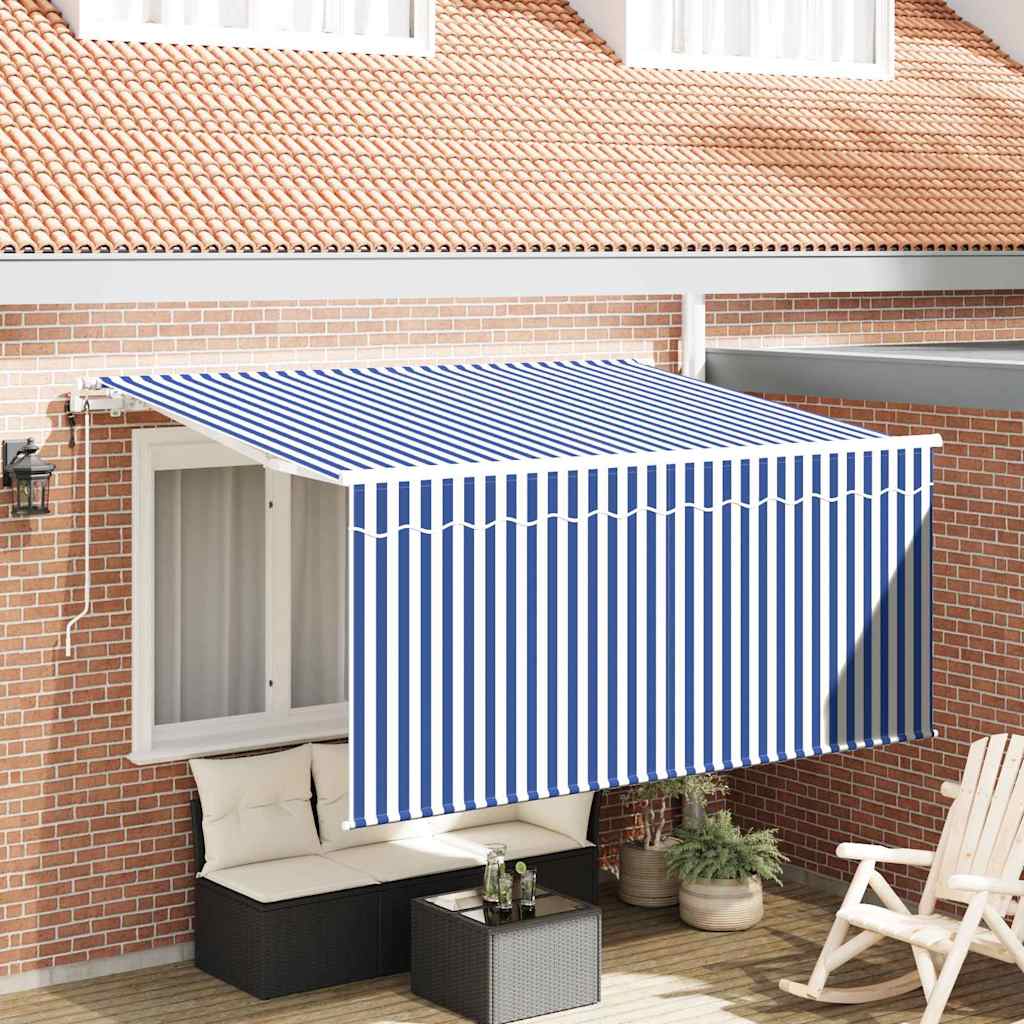 Vidaxx parasol pliable bleu et blanc 300 x 200 cm