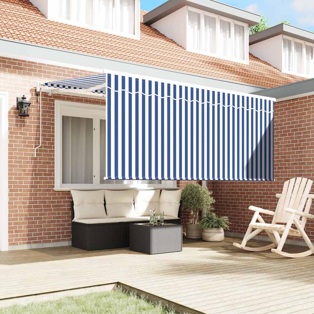 Vidaxx parasol pliable bleu et blanc 300 x 200 cm