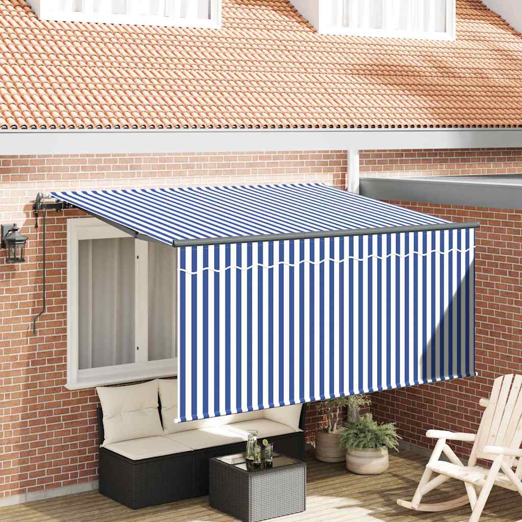 Vidaxx parasol pliable bleu et blanc 300 x 200 cm