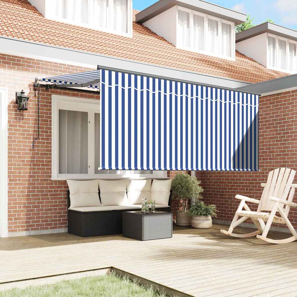 Vidaxx parasol pliable bleu et blanc 300 x 200 cm