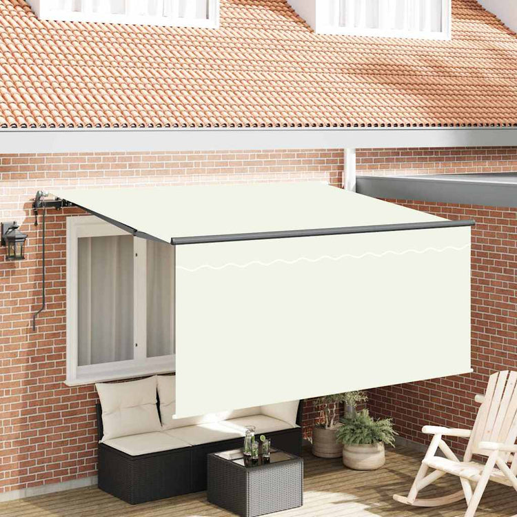 Vidaxx parasol pliable crème 300 x 200 cm en tissu