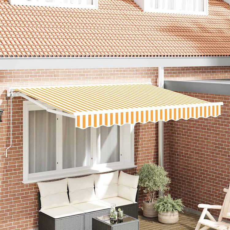 Vidaxx parasol pliable jaune et blanc 300 x 200 cm