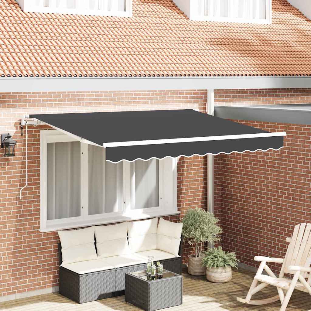 Vidaxx auvent pliable anthracite 300 x 200 cm tissu