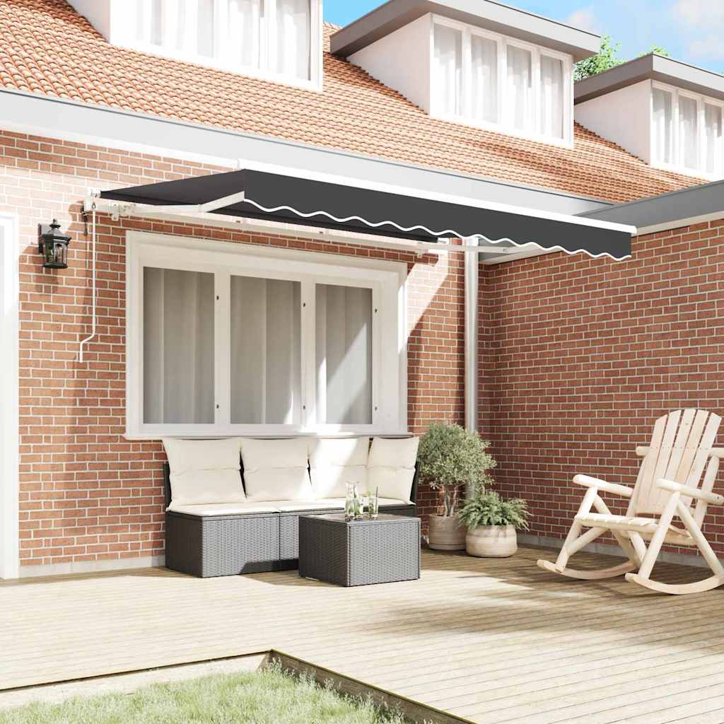 Vidaxx auvent pliable anthracite 300 x 200 cm tissu