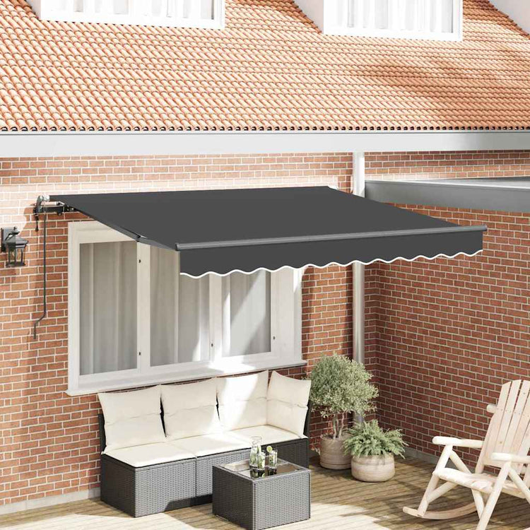 Vidaxx auvent pliable anthracite 300 x 200 cm tissu