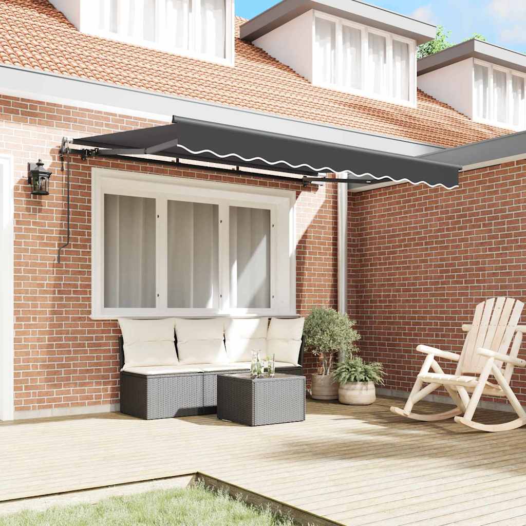 Vidaxx auvent pliable anthracite 300 x 200 cm tissu