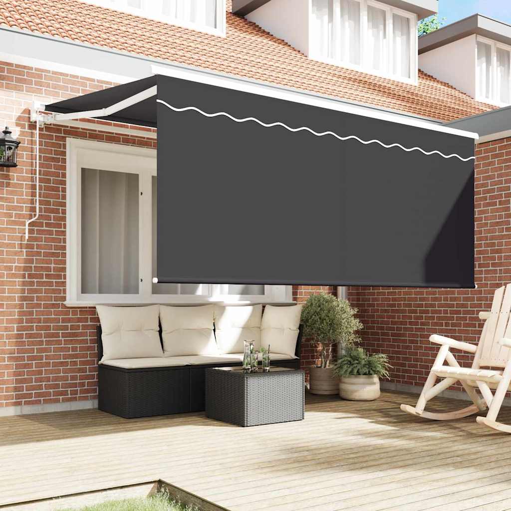 Vidaxl parasol pliant rayé anthracite 300 x 200 cm tissu