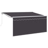 Vidaxl parasol pliant rayé anthracite 300 x 200 cm tissu