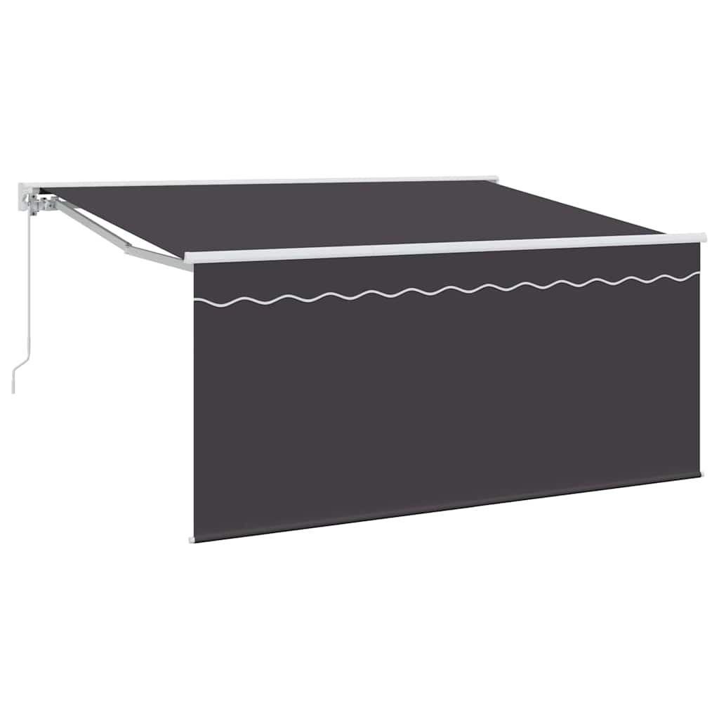 Vidaxl parasol pliant rayé anthracite 300 x 200 cm tissu