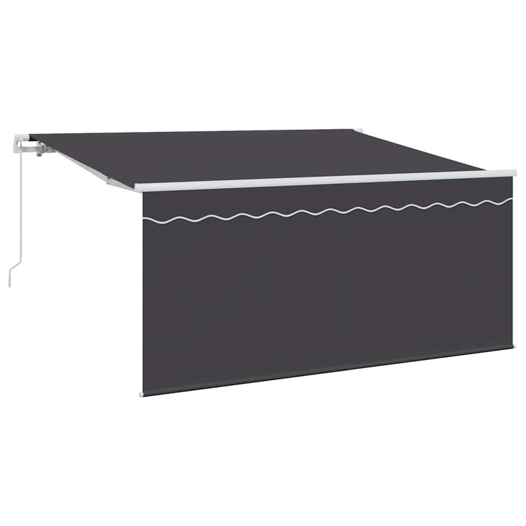 Vidaxl parasol pliant rayé anthracite 300 x 200 cm tissu