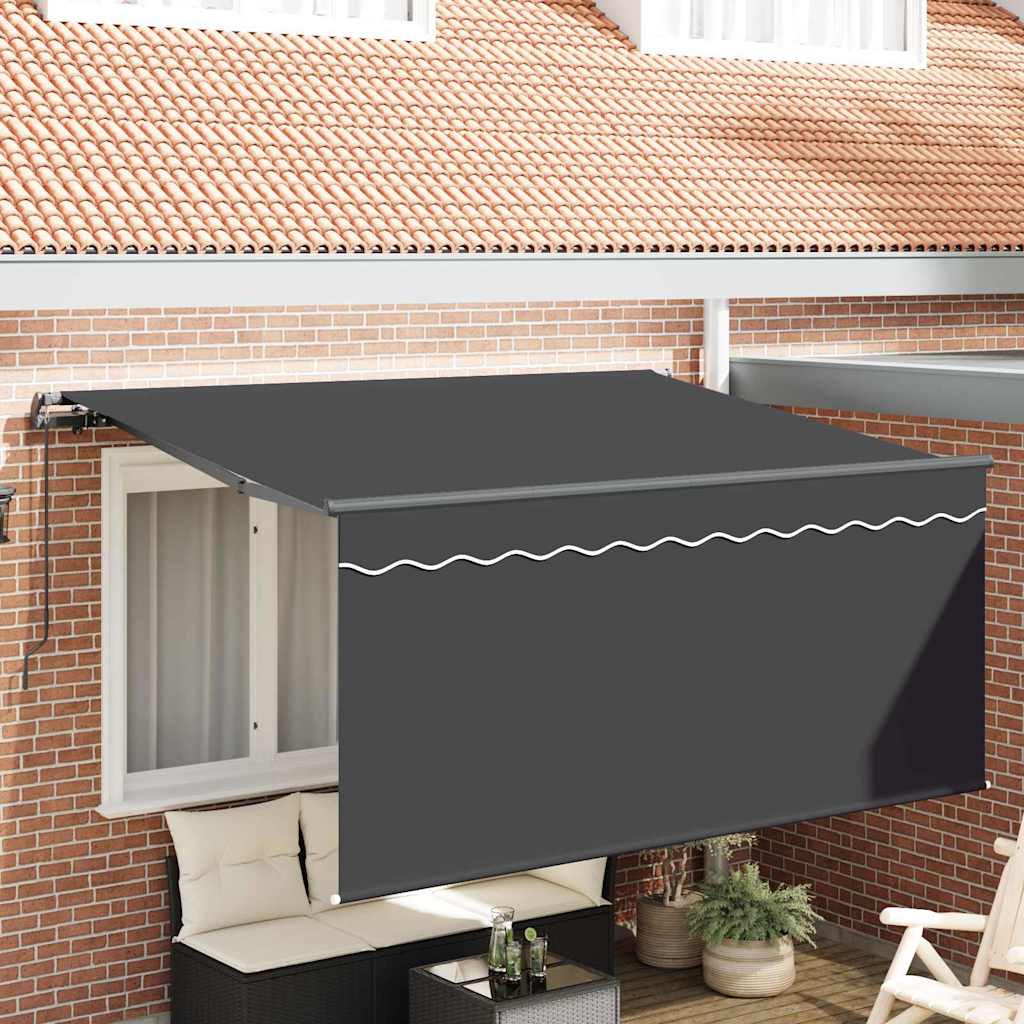 Vidaxl parasol pliant rayé anthracite 300 x 200 cm tissu