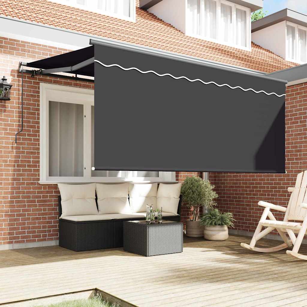 Vidaxl parasol pliant rayé anthracite 300 x 200 cm tissu
