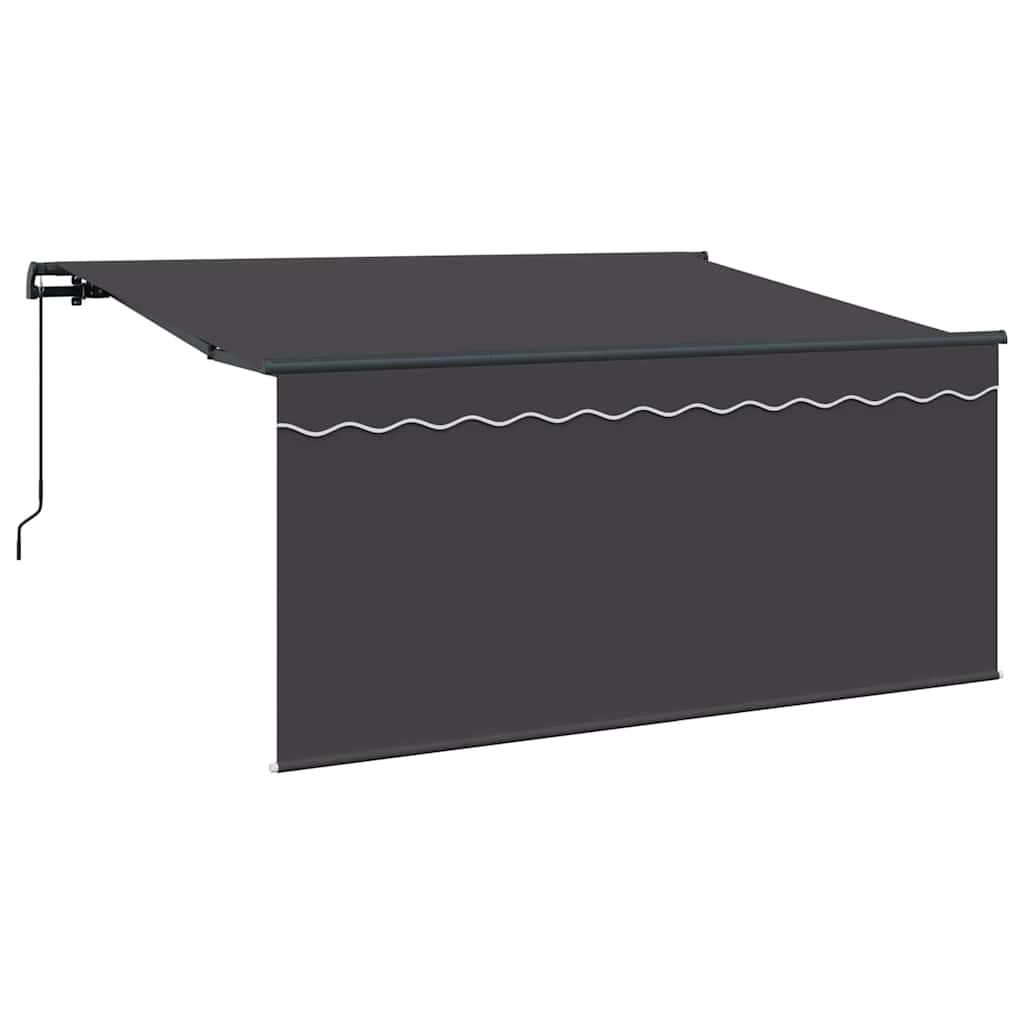 Vidaxl parasol pliant rayé anthracite 300 x 200 cm tissu
