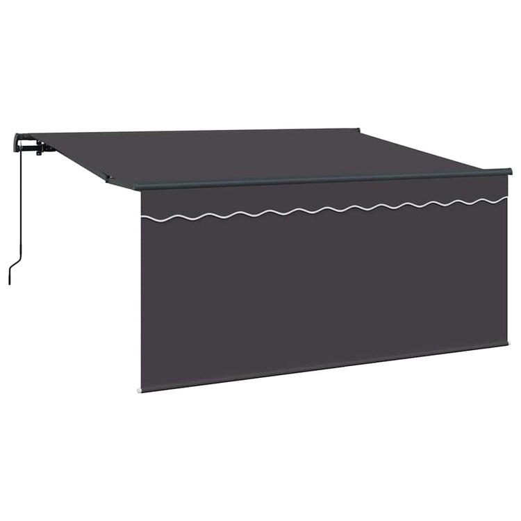 Vidaxl parasol pliant rayé anthracite 300 x 200 cm tissu