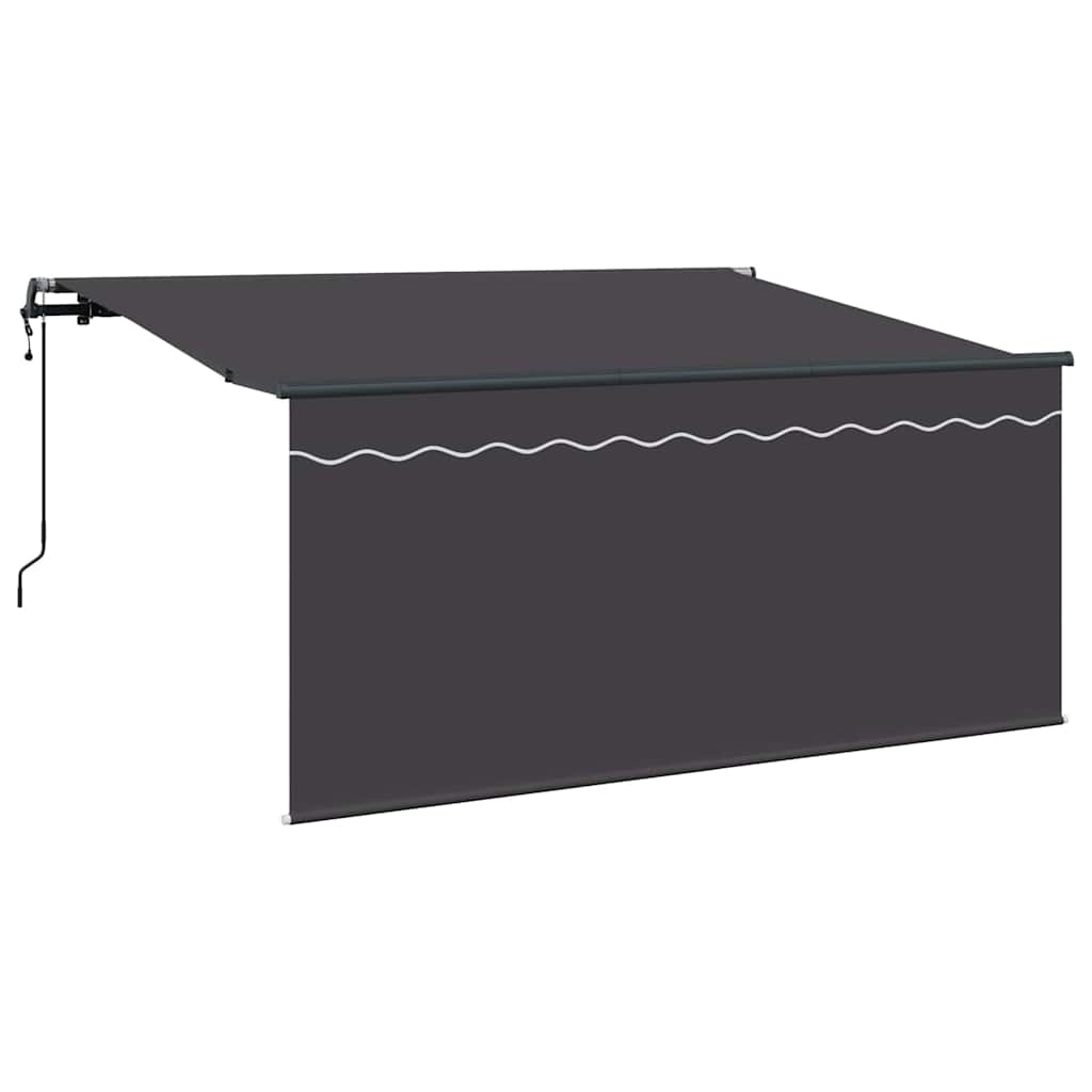 Vidaxl parasol pliant rayé anthracite 300 x 200 cm tissu
