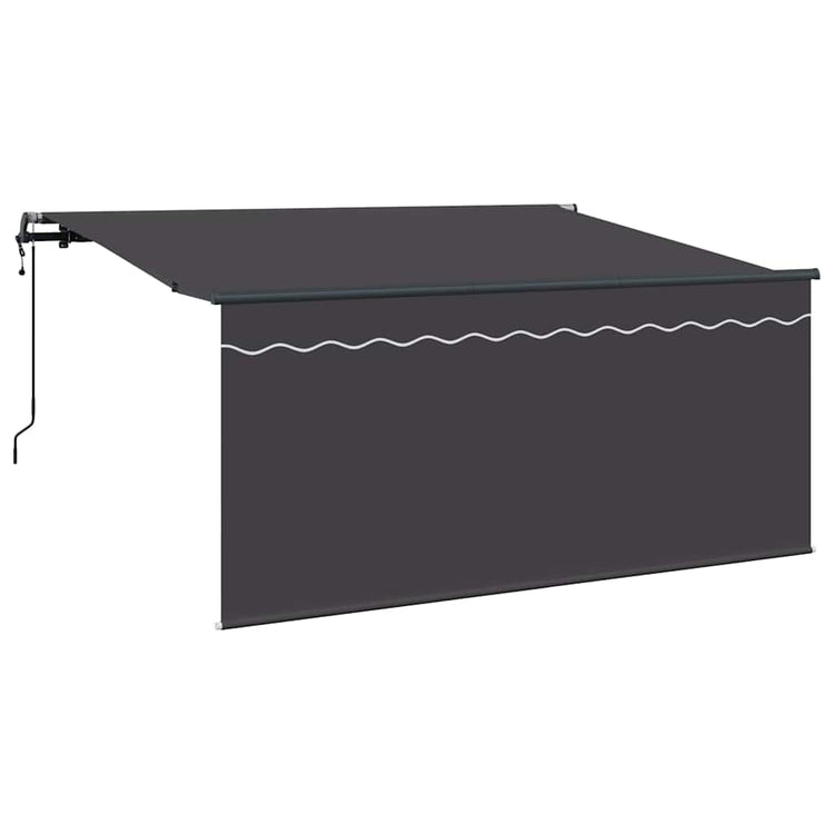 Vidaxl parasol pliant rayé anthracite 300 x 200 cm tissu