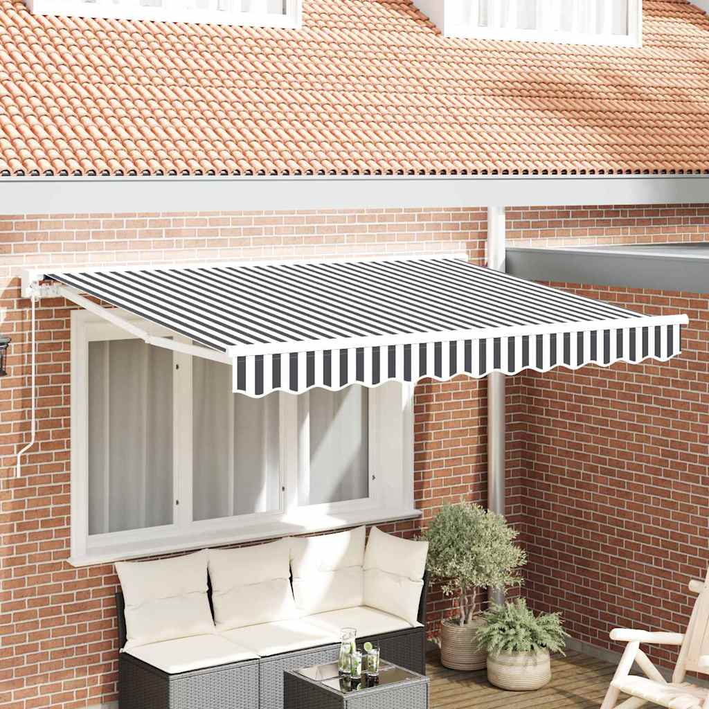 Vidaxx parasol pliable anthracite et blanc 300 x 200 cm