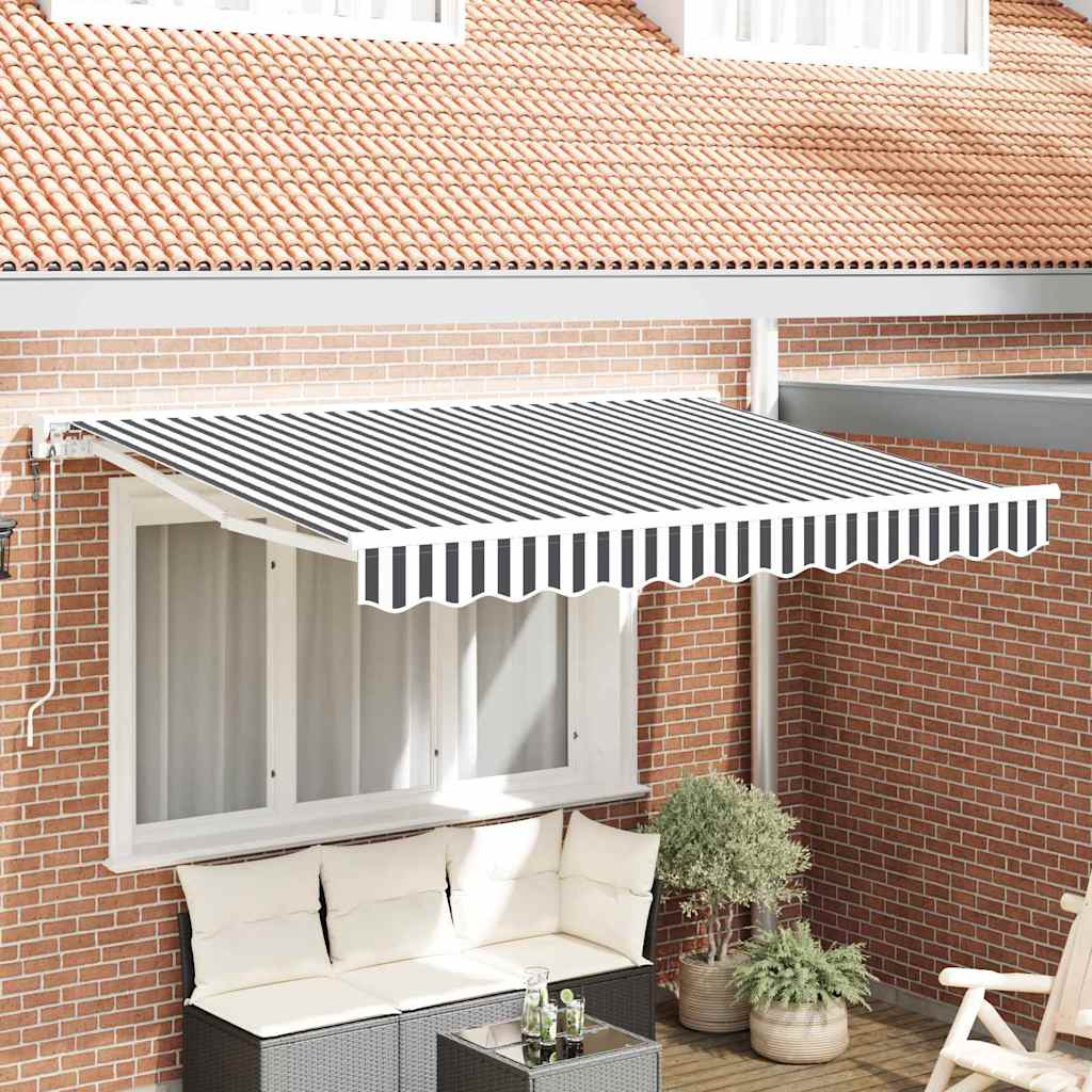 Vidaxx parasol pliable anthracite et blanc 300 x 200 cm