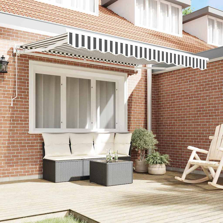 Vidaxx parasol pliable anthracite et blanc 300 x 200 cm