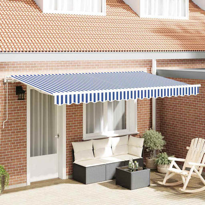 Vidaxx parasol pliable bleu 350 x 200 cm en tissu