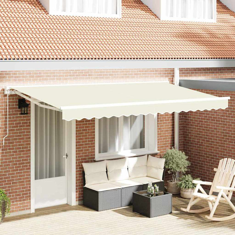 Vidaxx parasol pliable crème 350 x 200 cm polyester et métal
