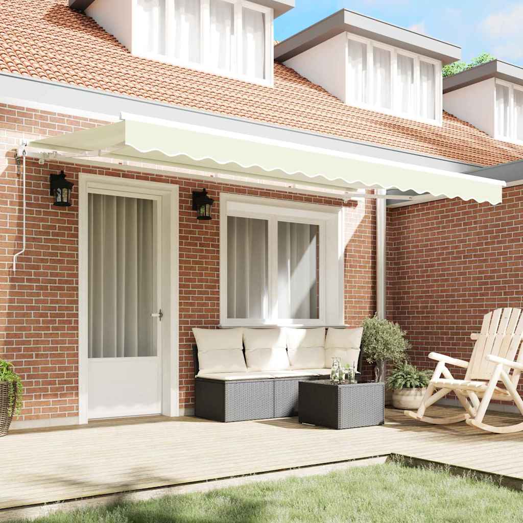 Vidaxx parasol pliable crème 350 x 200 cm en tissu
