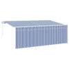 Vidaxx parasol pliant rayé bleu 350 x 200 cm en tissu