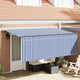 Vidaxx parasol pliable bleu et blanc 350 x 200 cm