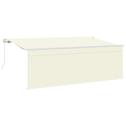 Vidaxxl parasol avec écran crème 350 x 200 x 120 cm tissu et métal - afbeelding 2