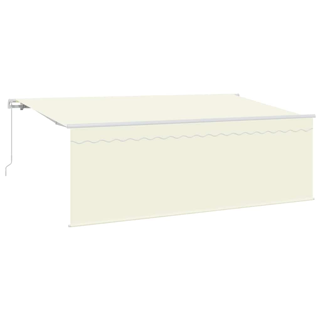 Vidaxxl parasol avec écran crème 350 x 200 x 120 cm tissu et métal