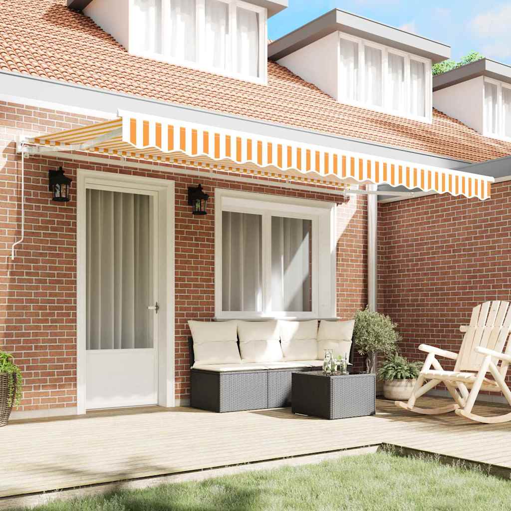 Vidaxx parasol pliable jaune et blanc 350 x 200 cm