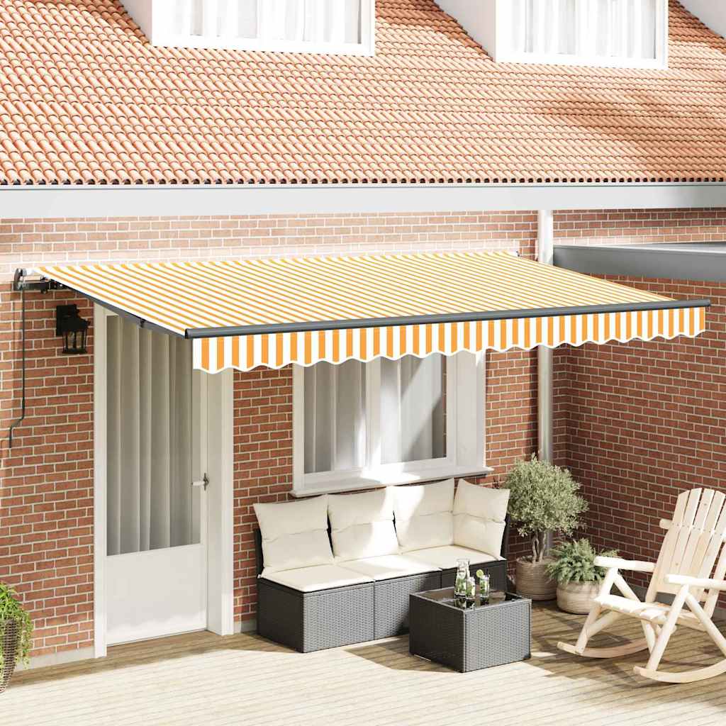 Vidaxx parasol pliable jaune 350 x 200 cm en tissu