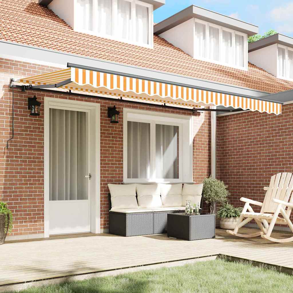 Vidaxx parasol pliable jaune 350 x 200 cm en tissu