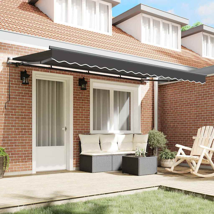 Vidaxx auvent pliable anthracite 350 x 200 cm tissu