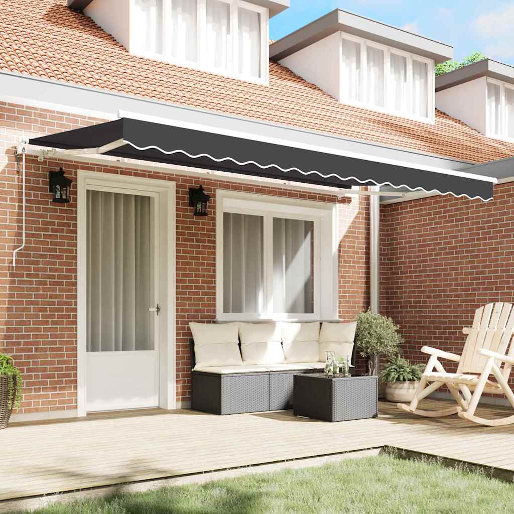 Vidaxx auvent pliable anthracite 350 x 200 cm tissu