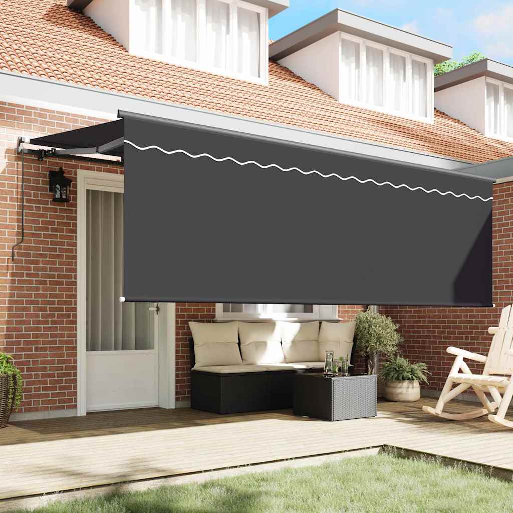 Auvent pliable Vidaxx anthracite 350 x 200 cm