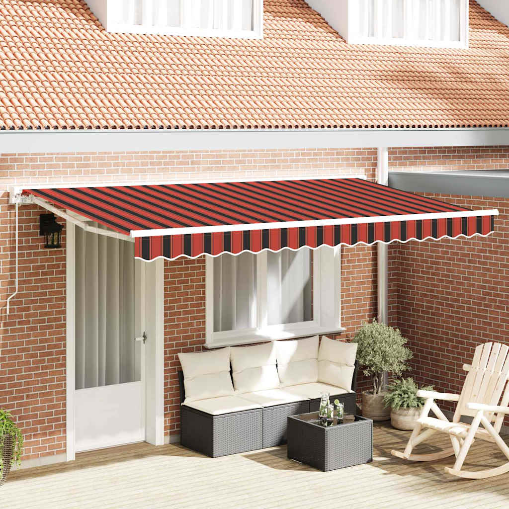 Vidaxx parasol pliable orange et noir 350 x 200 cm