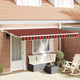 Vidaxx parasol pliable orange et noir 350 x 200 cm