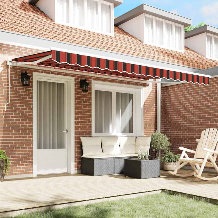 Vidaxx parasol pliable orange et noir 350 x 200 cm