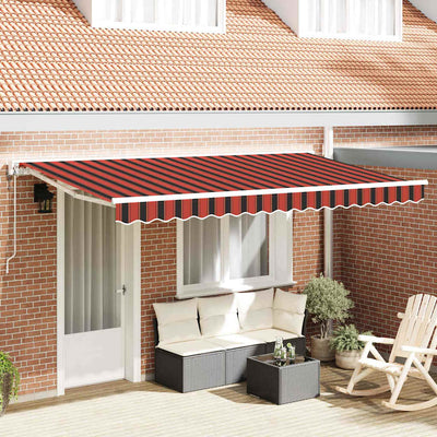 Vidaxx parasol pliable orange et noir 350 x 200 cm