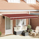 Vidaxx parasol pliable orange 350 x 200 cm en tissu