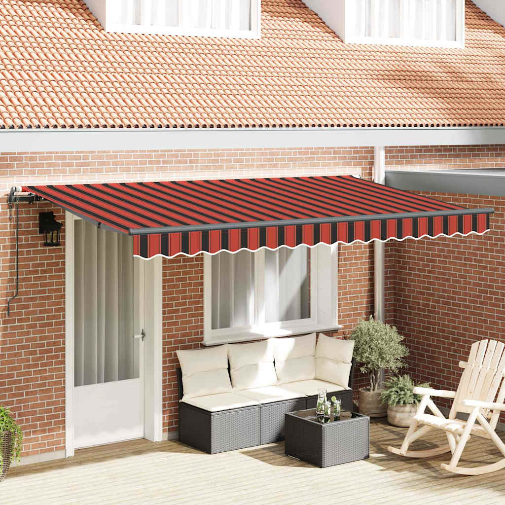 Vidaxx parasol pliable orange 350 x 200 cm en tissu