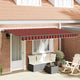 Vidaxx parasol pliable orange 350 x 200 cm en tissu
