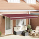 Vidaxx parasol pliant rouge bordeaux 350 x 200 cm en tissu