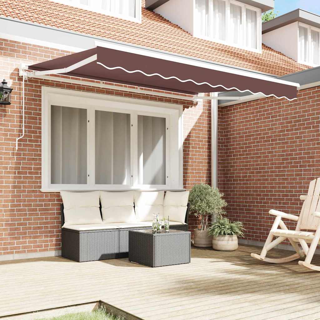 Vidaxx parasol pliant marron 350 x 200 cm polyester et métal