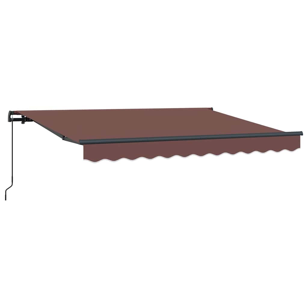 Vidaxx parasol pliable marron 350 x 200 cm en tissu