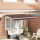 Vidaxx parasol pliable marron 350 x 200 cm en tissu