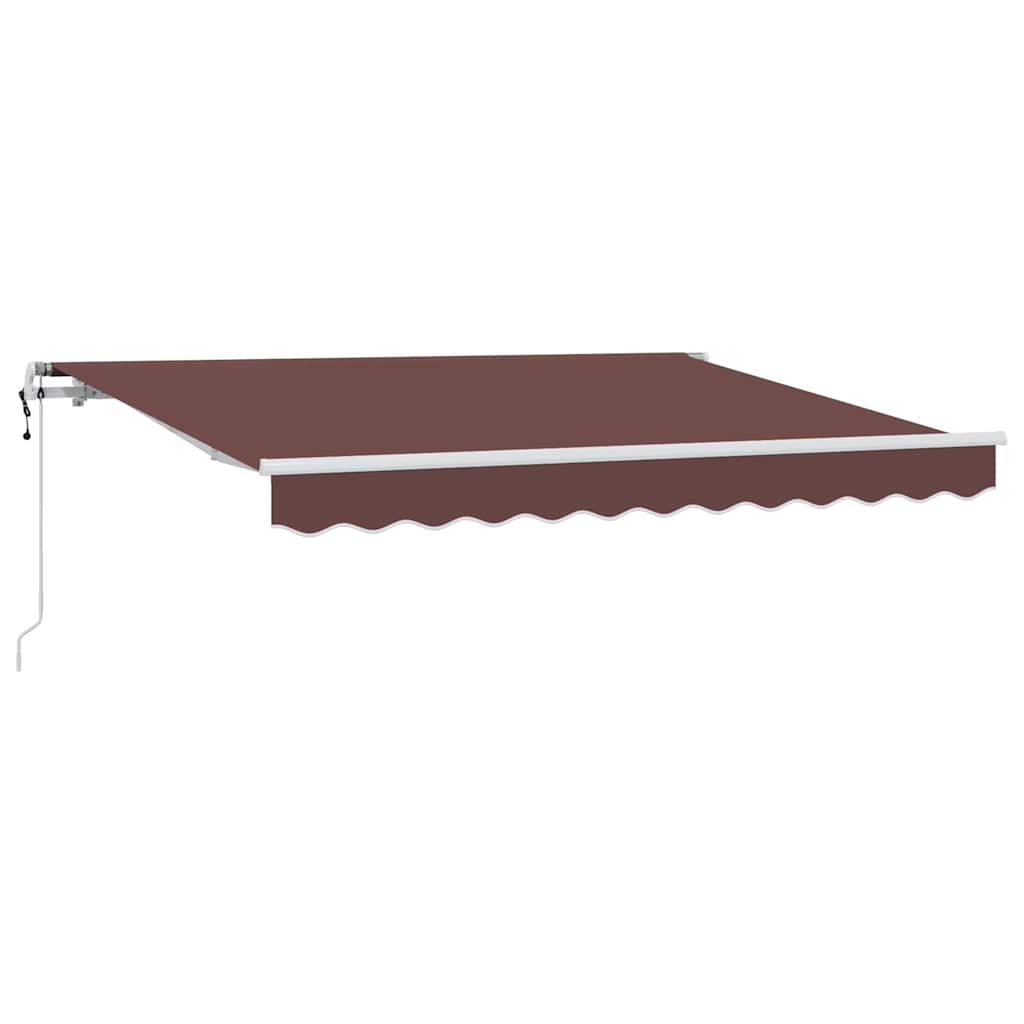Vidaxx parasol pliable marron 350 x 200 cm en tissu