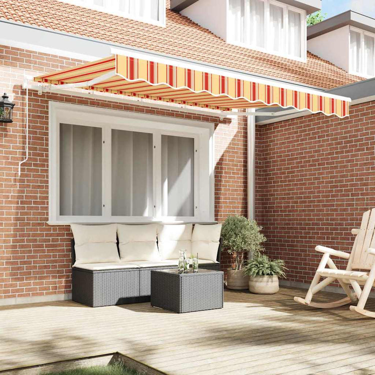 Vidaxx parasol pliable jaune 350 x 200 cm en tissu