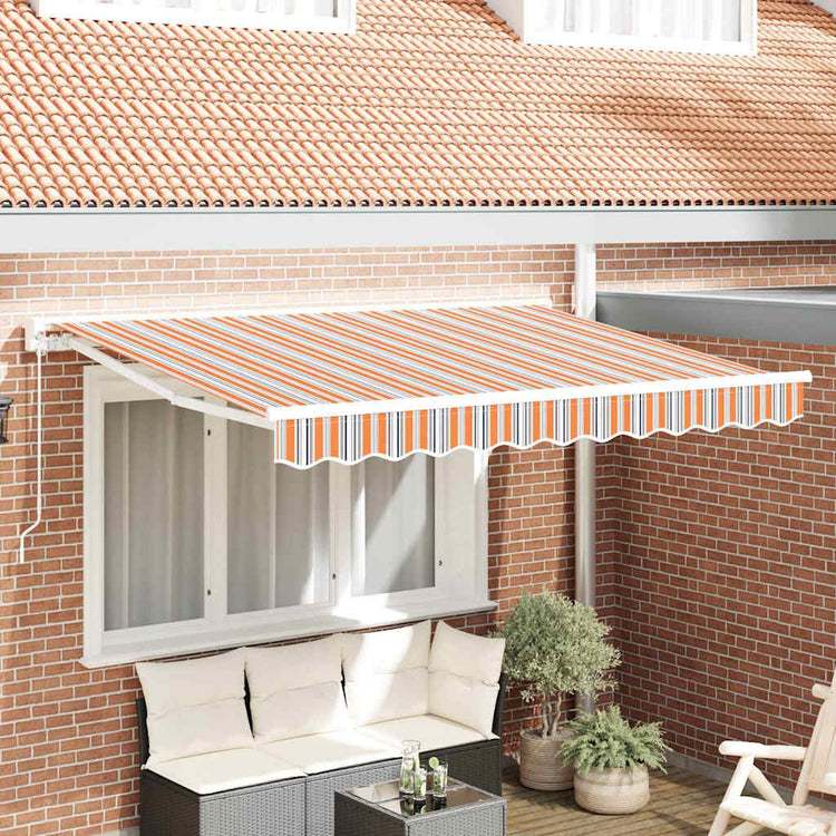 Vidaxx parasol pliable bleu et orange 350 x 200 cm